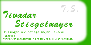 tivadar stiegelmayer business card